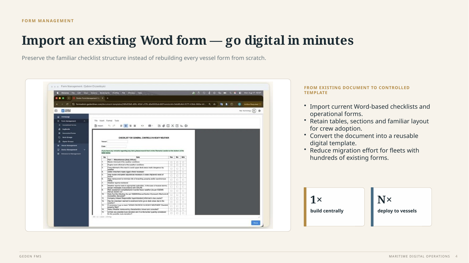 FormFleet form import and template workflow